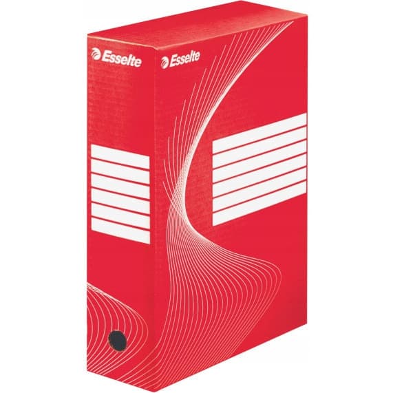 Pudło archiwizacyjne na dokumenty 100mm Standard czerwone 128422 ESSELTE