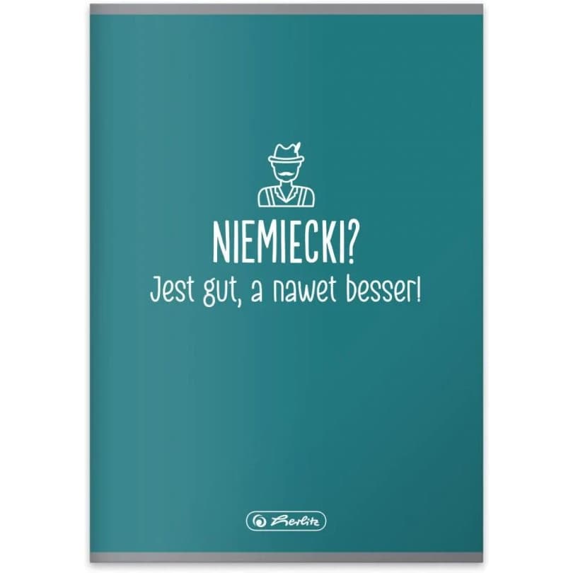 Zeszyt szkolny przedmiotowy A5 60 kartek w kratkę 70g JĘZYK NIEMIECKI 9577396 HERLITZ