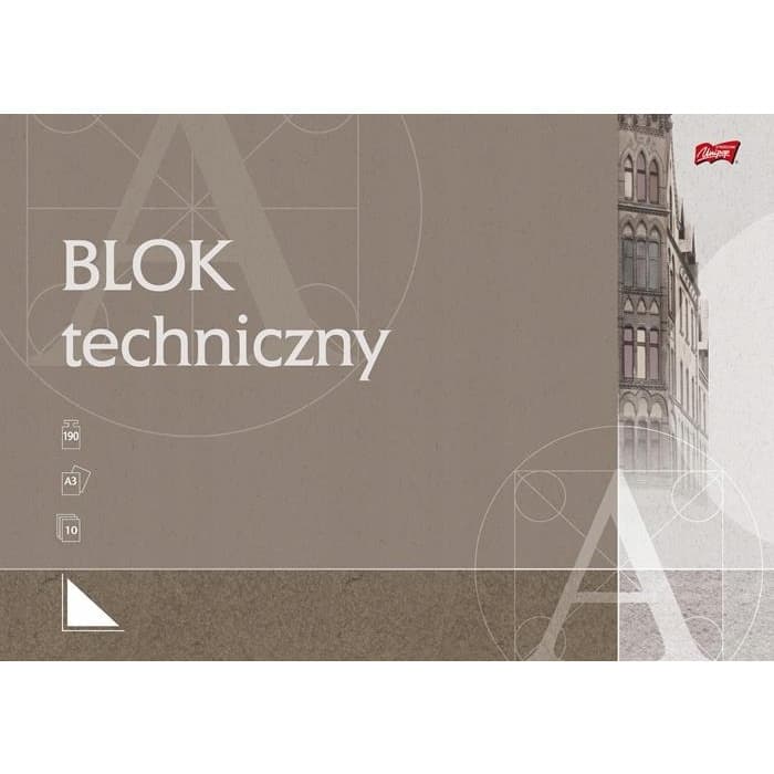 Blok techniczny A3 biały 160g. 10 kartek UNIPAP