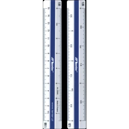 Linijka trójkątna skalówka nr6 20006 1:500,1000 ,1250,1500,2000,2500 LENIAR