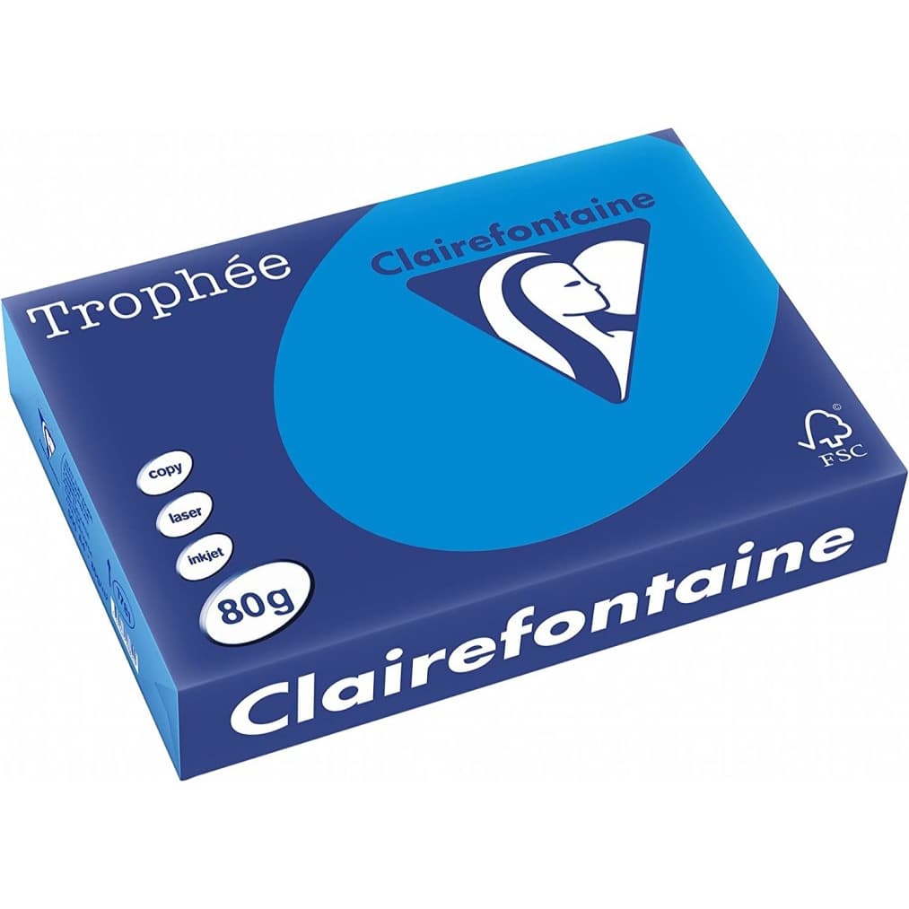 Papier ksero A4 80g TROPHEE 1781 intesywny błękit karaibski