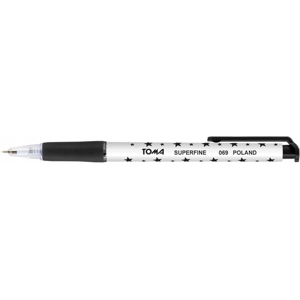 Długopis automatyczny GWIAZDKI czarny 0,5mm TO-069 TOMA