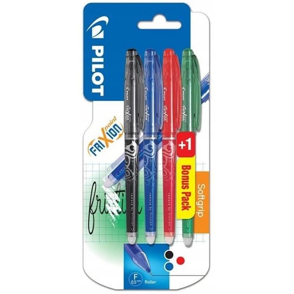 Pióro FRIXION PILOT 3pakx 4x0,5mm czar. nieb. czer i ziel. 3445