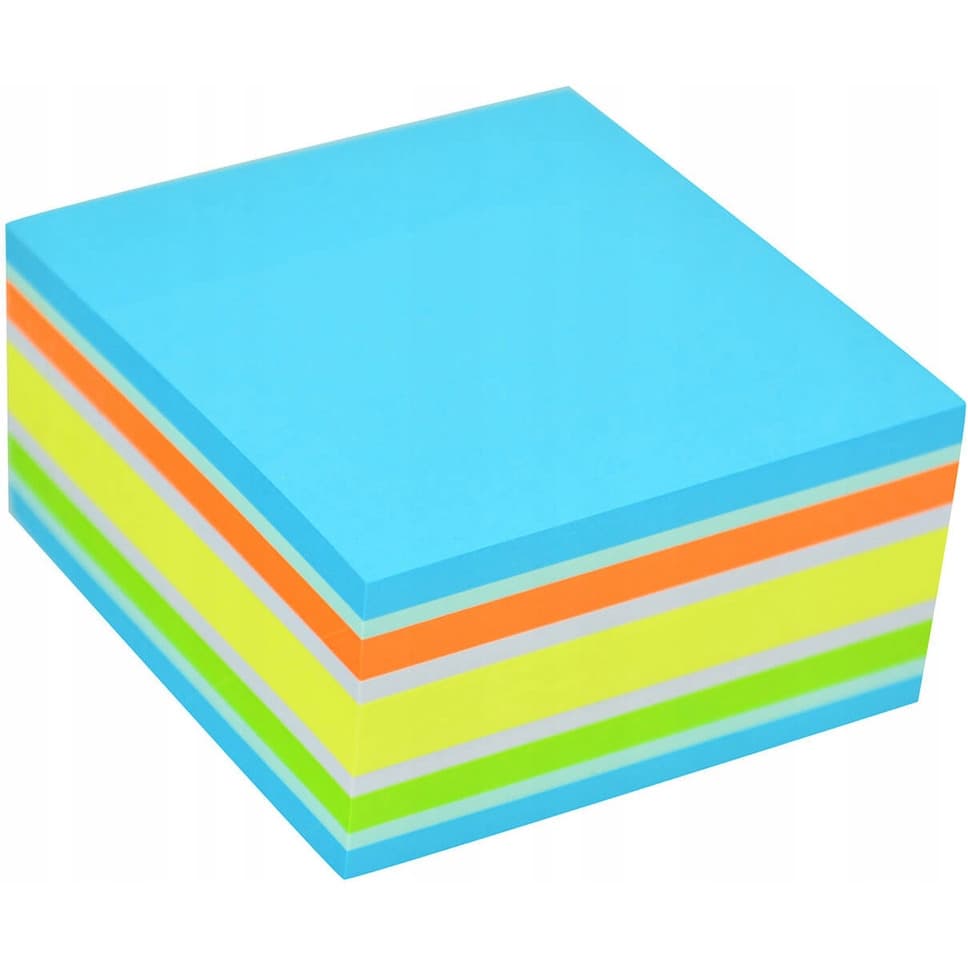 Bloczek STICK"N 76x76mm 400k mix niebieski/zielony 21538