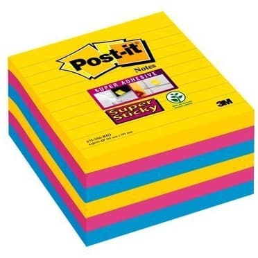Bloczki 3M POST-IT 101x101mm linia CARNIVAL 6x90k Super Sticky l70005271989
