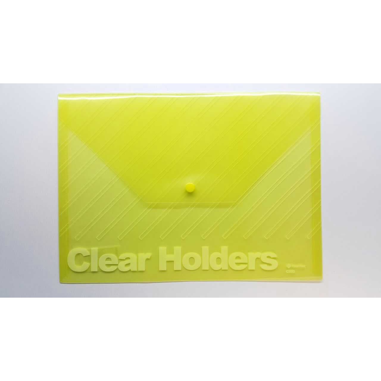 Teczka kopertowa A4 przezroczysta C330 żółta 0410-0016-06 Panta Plast
