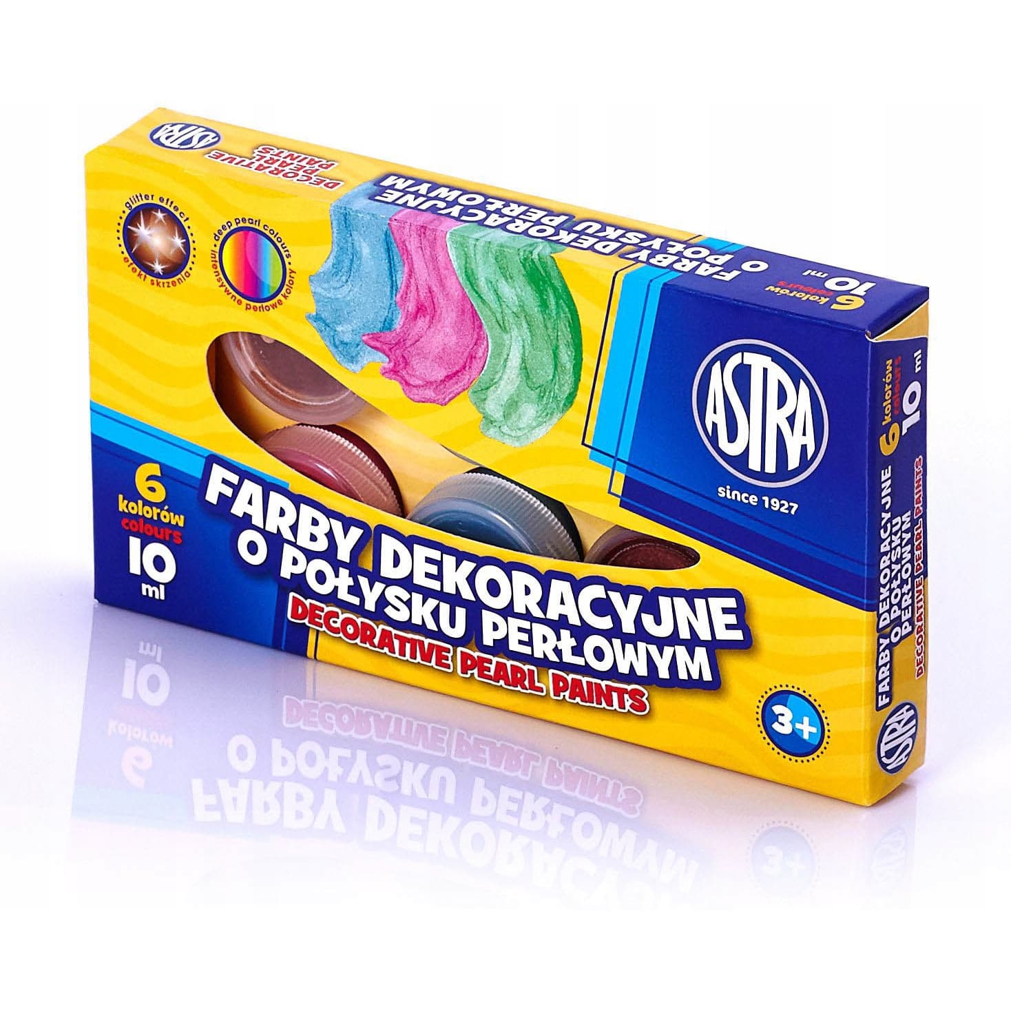 Farby perłowe dekoracyjne zestaw 6 kolorów 10ml 83411902 ASTRA