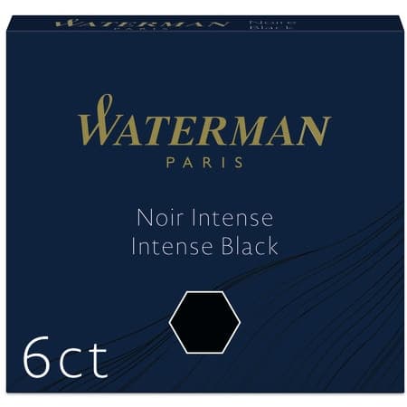 Naboje krótkie WATERMAN (6 sztuk) czarne 2052011 / S0110940