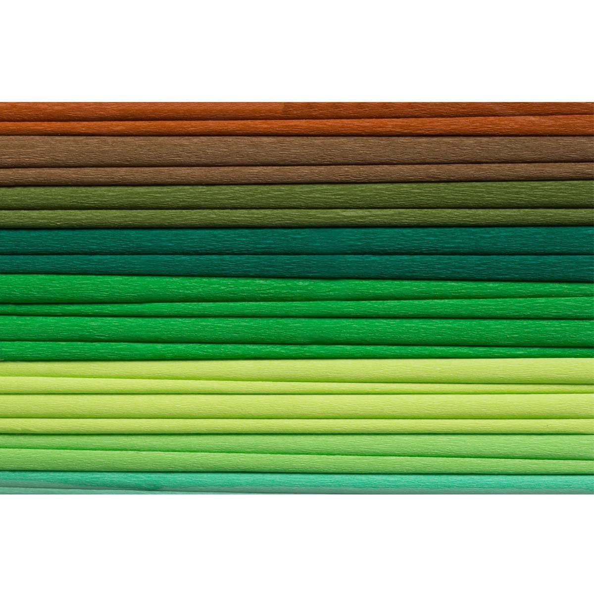 Bibuła 25x200cm mix zielony (10szt) 8kol 2521-MIX5 HAPPY COLOR