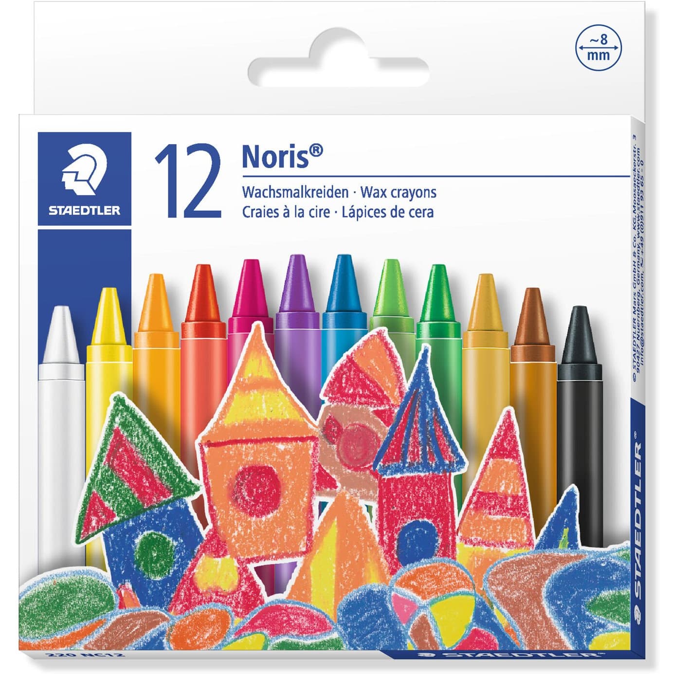 Kredki woskowe 12 kolorów NORIS 220NC12 STAEDTLER