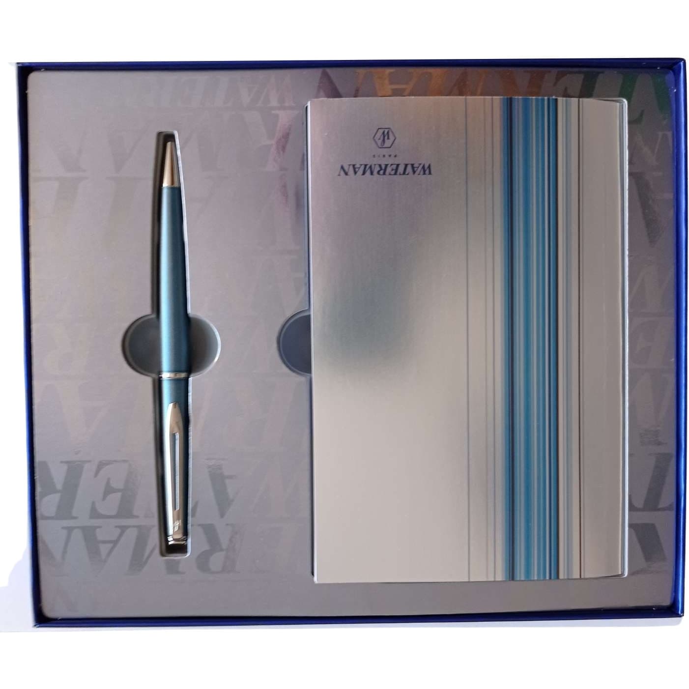 Długopis HEMISPHERE niebieski CT + notes w eleganckim pudełku S0819500 WATERMAN