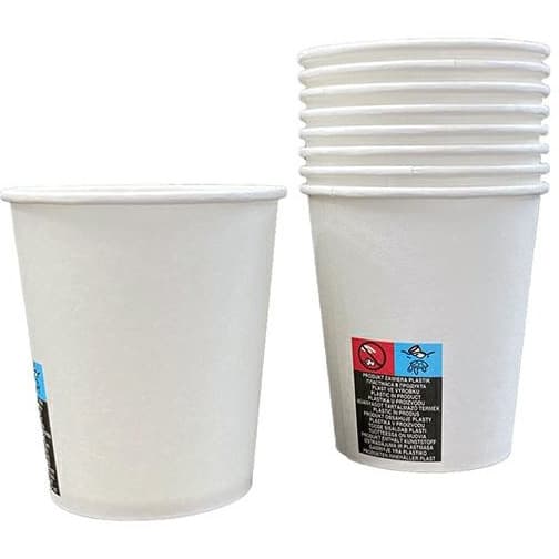 Kubek papierowy biały 250ml 8oz (50szt) średnica 80mm 27251/27250/45901/1059048