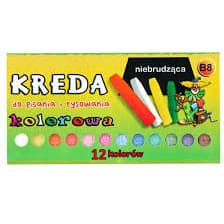 Kreda kolorowa kwadratowa 12szt. B8 MAR BOR