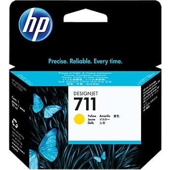 Tusz HP 711 (CZ132A) żółty 29ml Designjet T120/520