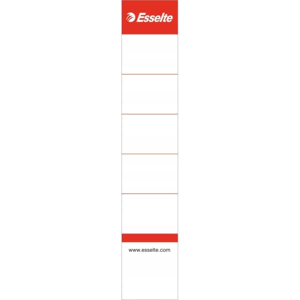 Etykiety grzbietowe do segregatorów 50mm (szerokość 38mm) białe 10sztuk 810811 ESSELTE