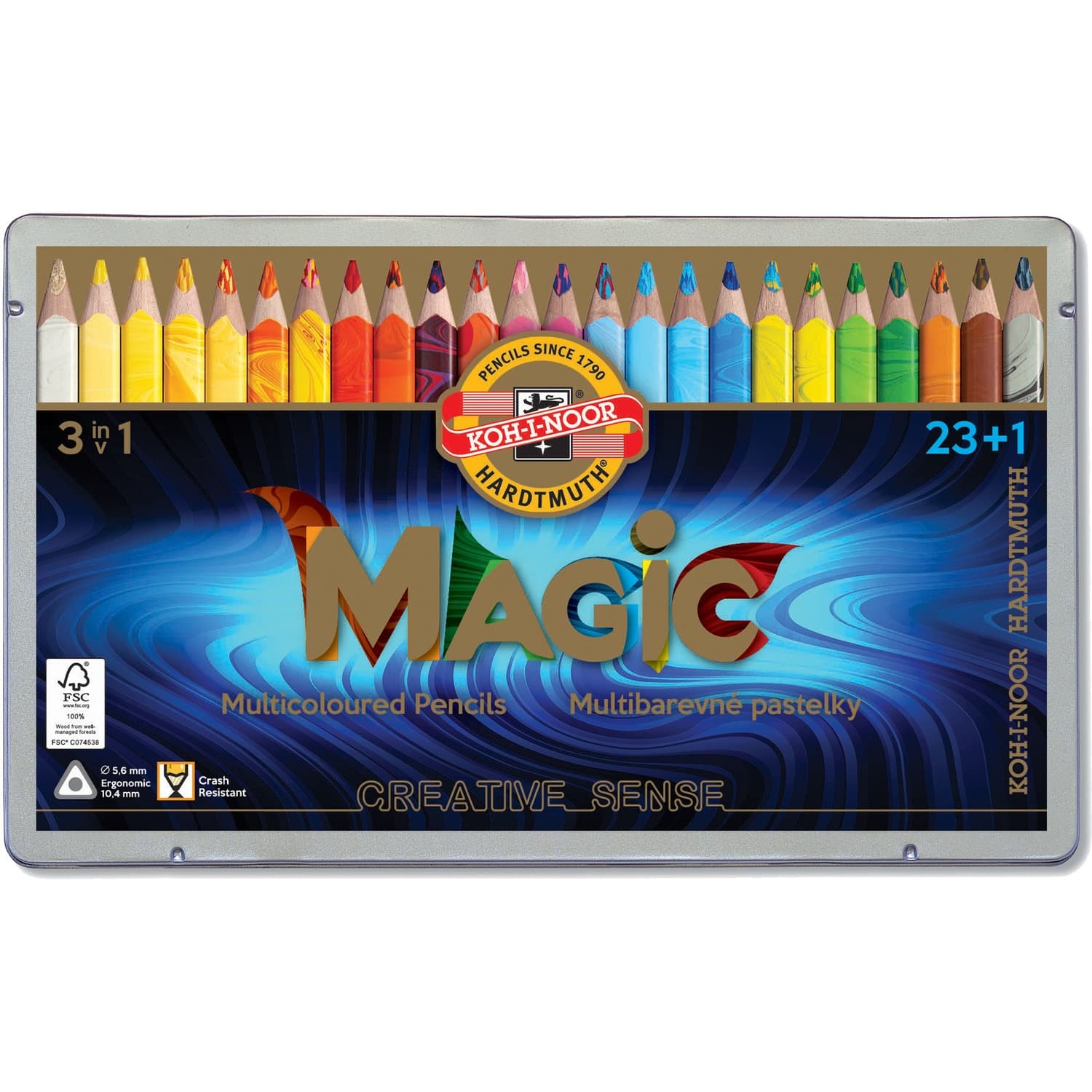 Kredki MAGIC TRIO 3408/24 op.metal. KOH-I-NOOR