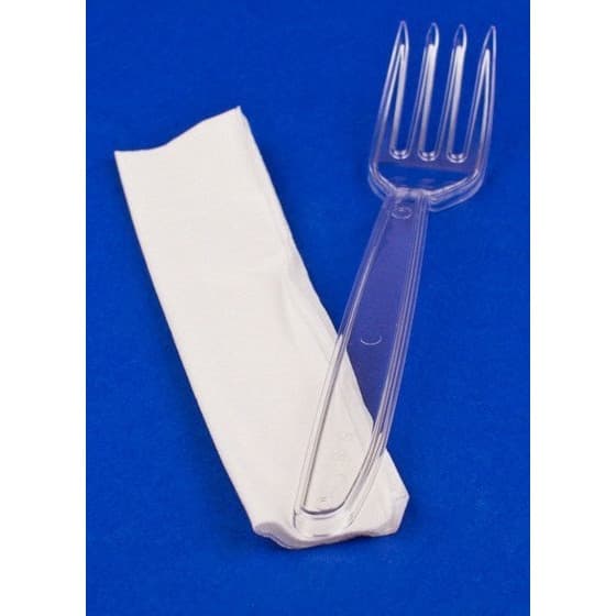 Widelec plastikowy wielorazowy (opakowanie 50szt) przezroczysty