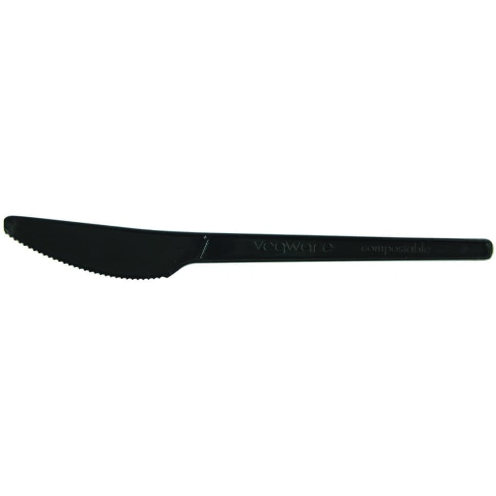 Nóż RCPLA 16,5cm czarny (50szt) VR-KN6.5B 100% biodegradowalny