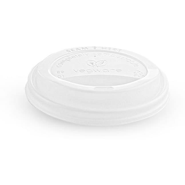 Pokrywka CPLA do kubka papierowego 350-480ml biała(50szt)VLID89S 100% bio