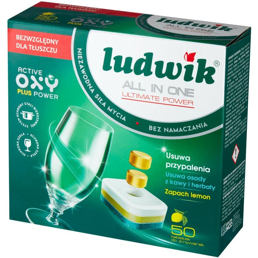 Tabletki do zmywarki LUDWIK (50tabletek) LEMON ALL IN ONE 211648