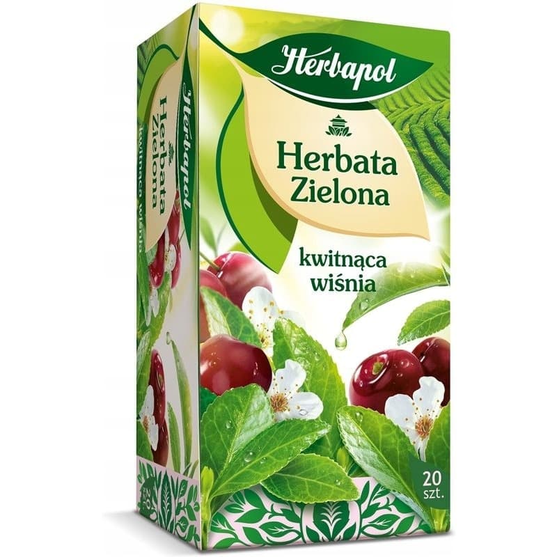 Herbata HERBAPOL zielona (20tb x 1,7g) kwitnąca wiśnia