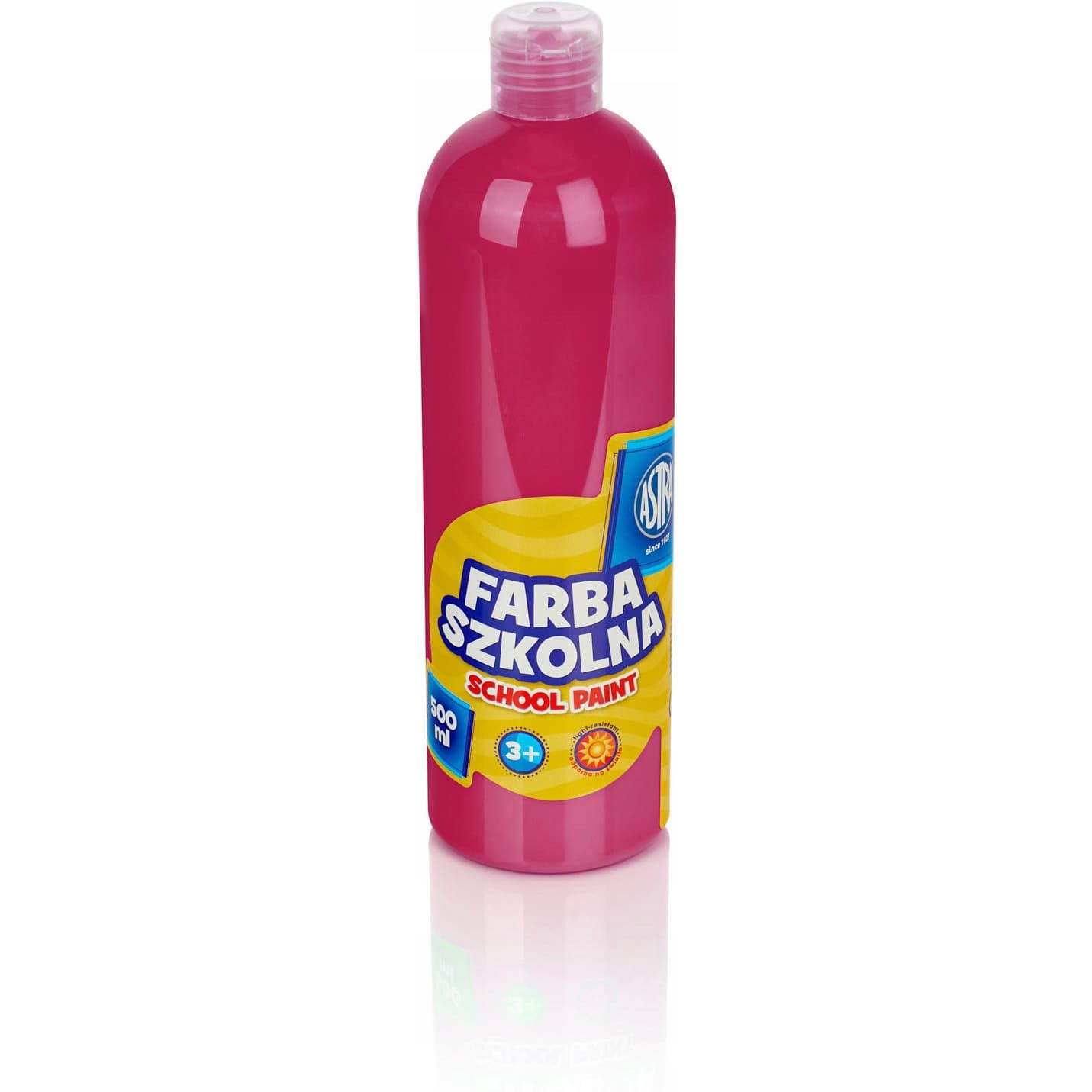 Farba plakatowa szkolna 500ml różowa 301109003 ASTRA
