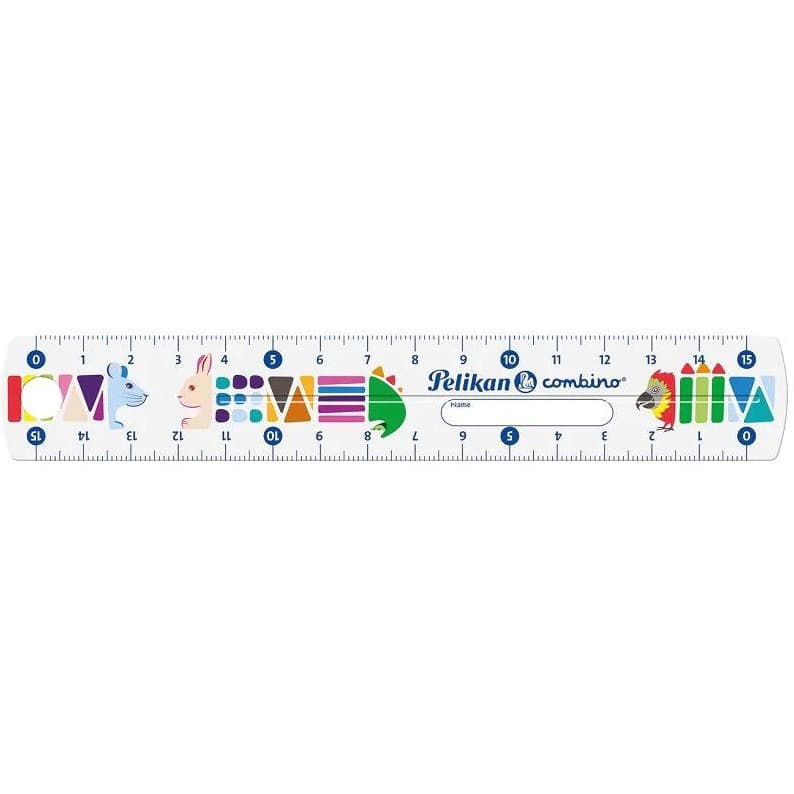 Linijka szkolna 15cm Combino 300008950 PELIKAN