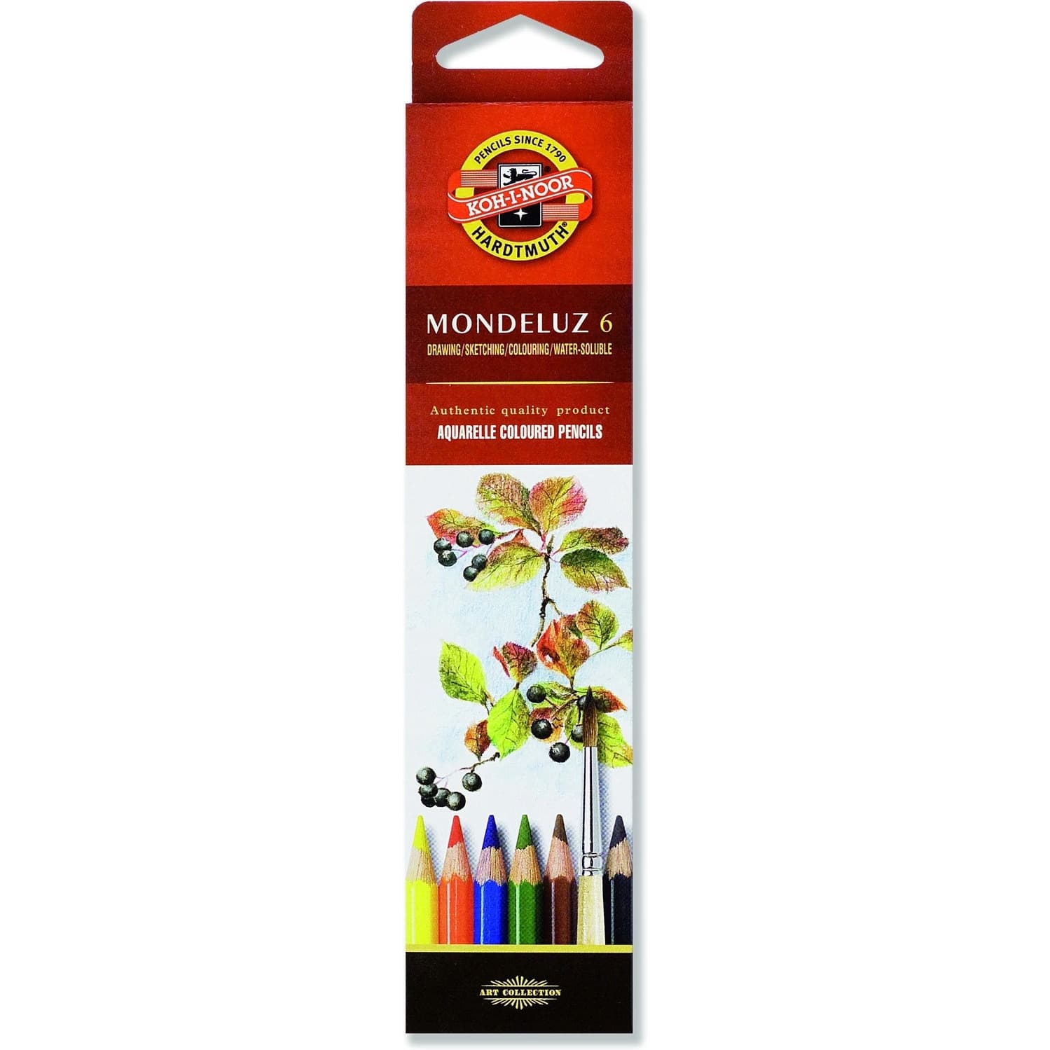 Kredki akwarelowe MONDELUZ 6 kolorów 3715 KOH-I-NOOR