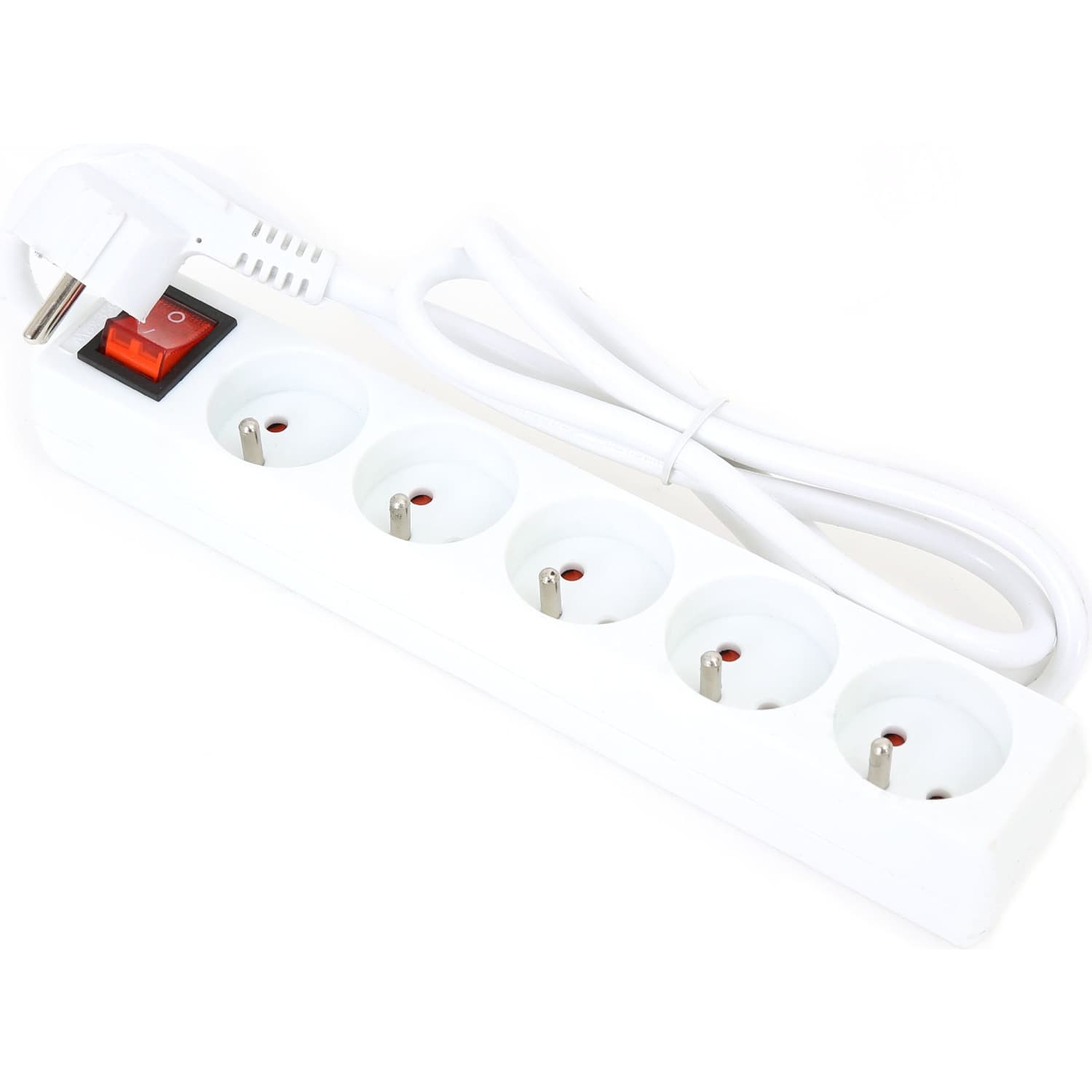 Listwa zasilająca 5g/1,5m biała FIESTA 10A/2500W uziemienie (42043)