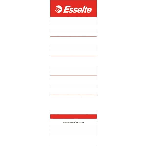 Etykiety grzbietowe do segregatorów 75mm (szerokość 50mm) białe 10sztuk 810801 ESSELTE