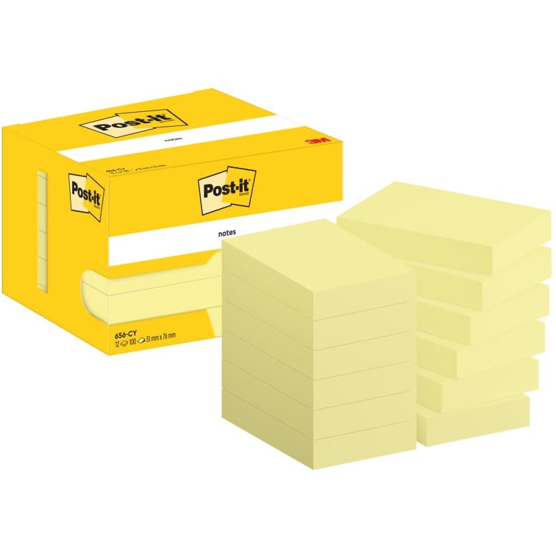 Bloczek samoprzylepny POST-IT 51x76mm żółty 100k (656) UU009543602