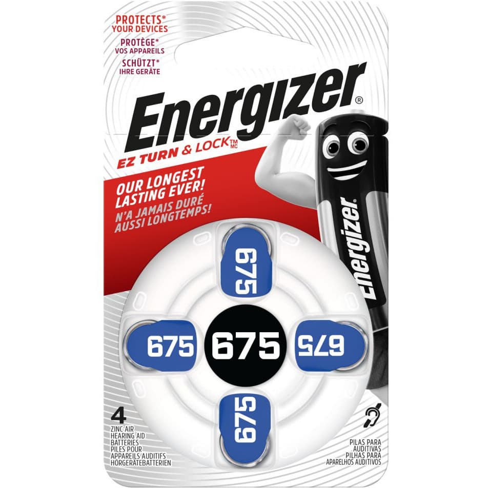 Bateria ENERGIZER 675/PR44 do aparatów słuchowych (4szt)