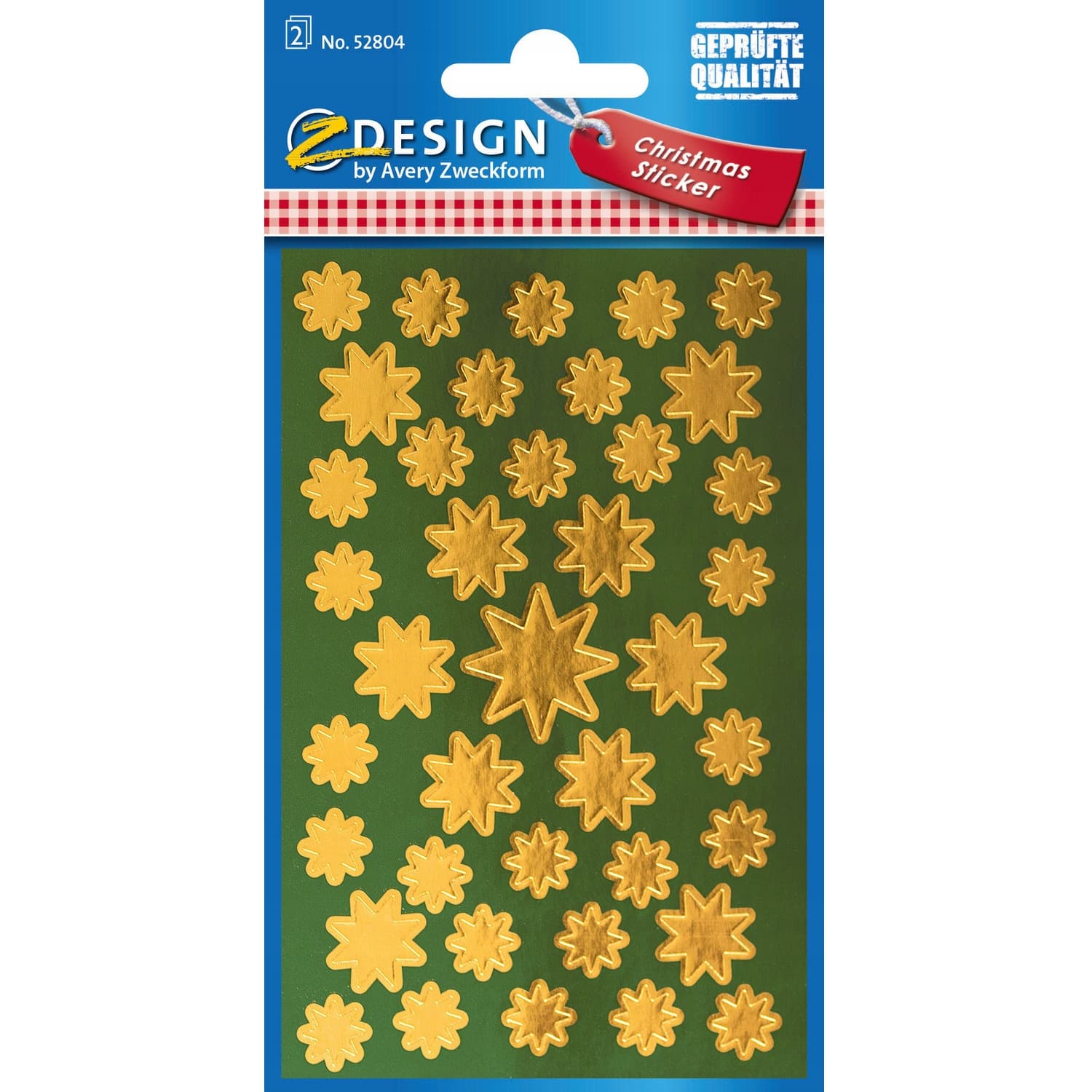 Naklejki Z-Design - złote gwiazdy 52804 AVERY ZWECKFORM