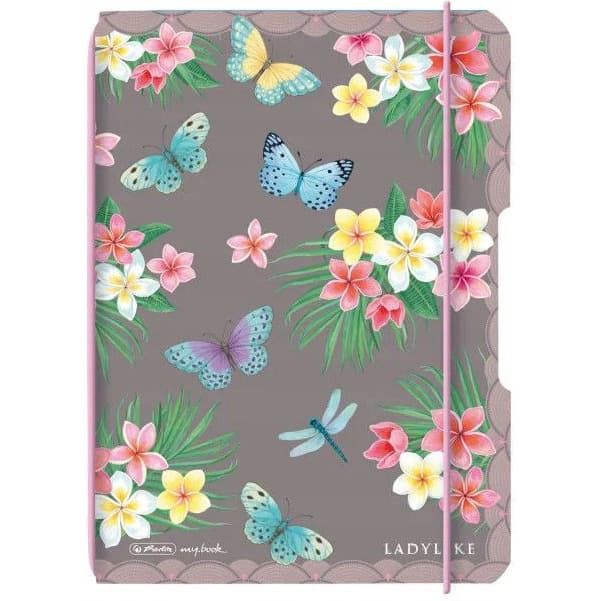 Notatnik Flex A6 40 kartek w kropki Notes Ladylike Butterflies 50044313 HERLITZ