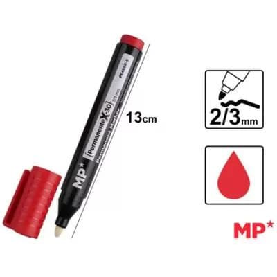Marker permanentny czerwony 2-3mm okrągła końcówka PE486R-S MP Poland