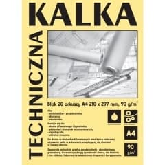 Kalka kreślarska techniczna A4 90g. 10 arkuszy DA4910 KOH-I-NOOR