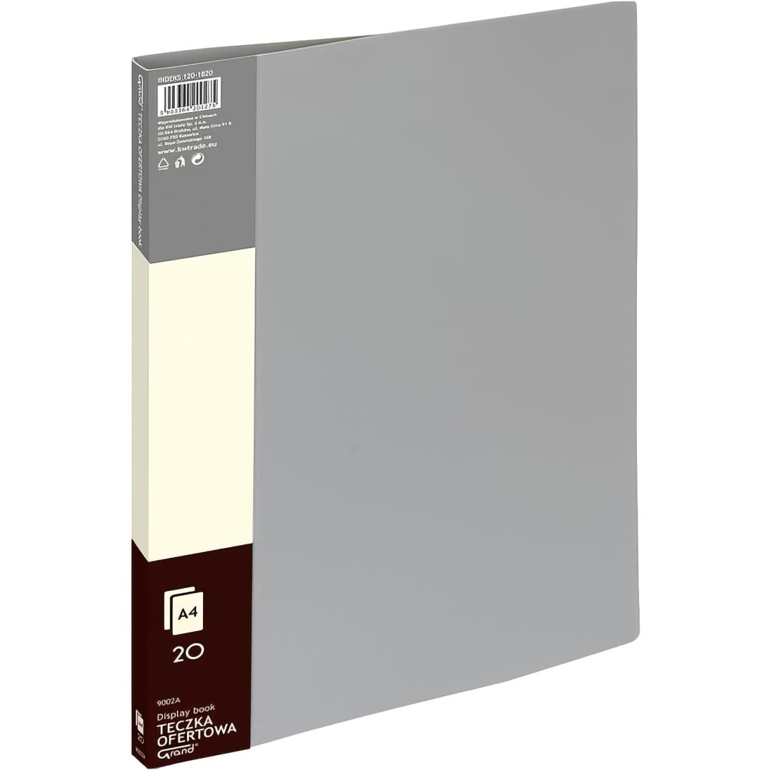 Teczka ofertowa 9002A szara 20 koszulek 120-1820 GRAND