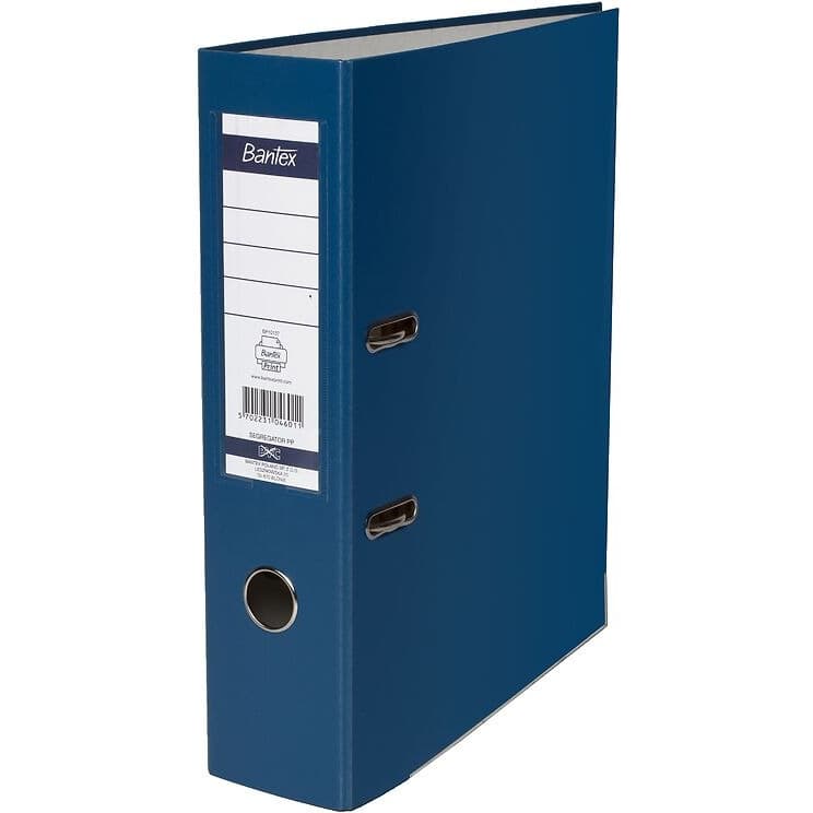 Segregator na dokumenty A4 50mm granatowy z szyną 100551796 BANTEX