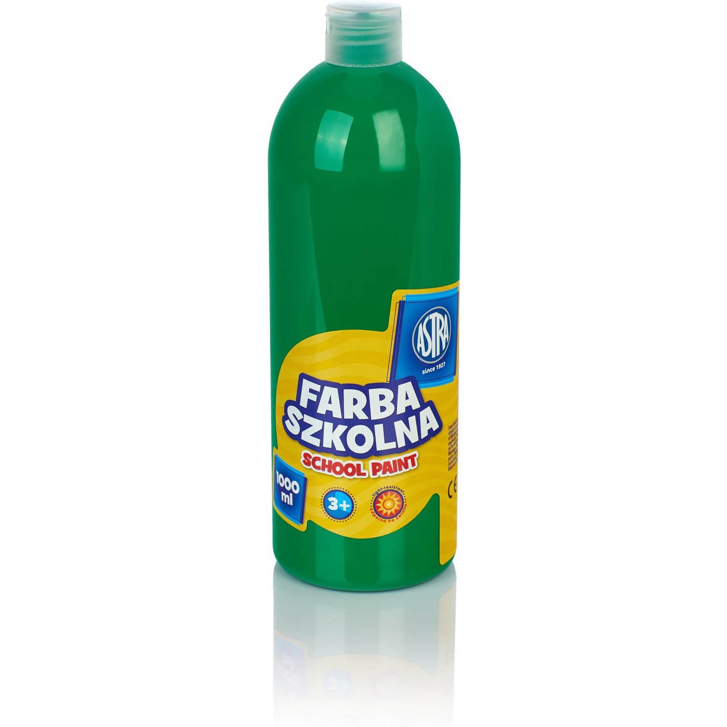 Farba plakatowa szkolna 1000ml zielona jasna 301217051 ASTRA