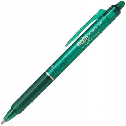 Wymazywalne pióro kulkowe FRIXION CLICKER 1.0 zielony BLRT-FR10-G PILOT