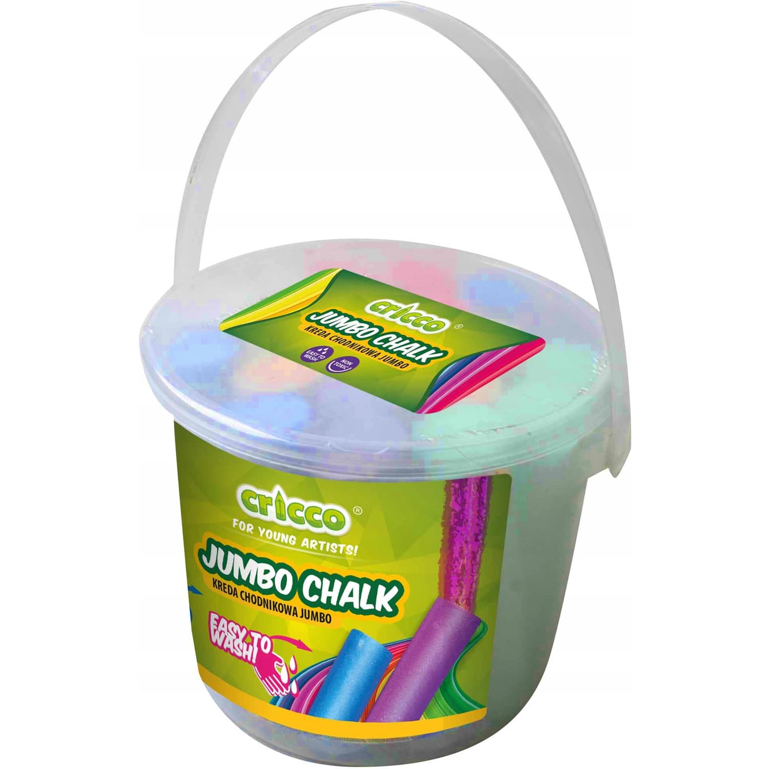 Kreda kolorowa jumbo CRICCO 20sztuk WIADERKO CR301PB20