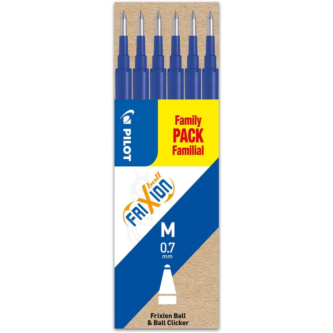 Wkład FRIXION 0,7mm niebieski (6szt) FAMILY PACK BLS-FR7-L-S6-E PILOT