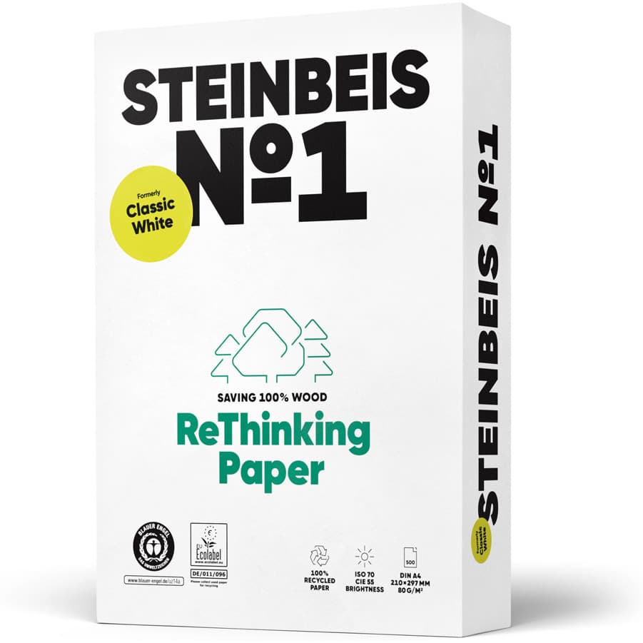 Papier A4 80g STEINBEIS No1 ekologiczny ISO70/CIE55