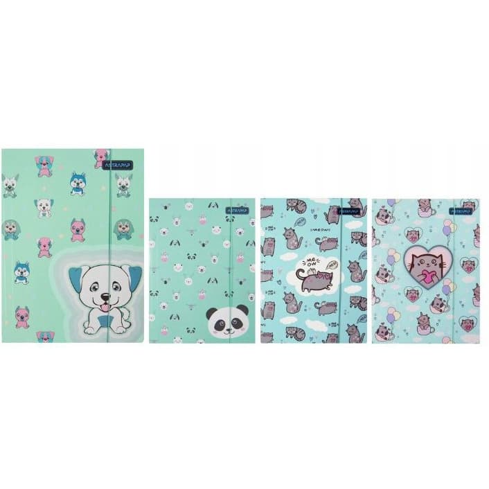 Teczka na dokumenty A4 z gumką PASTEL ANIMALS 108024001 ASTRA