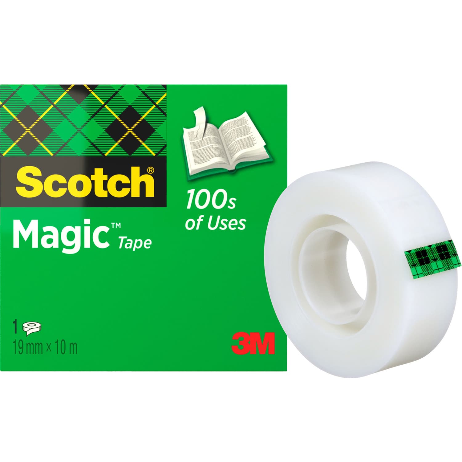 Taśma biurowa SCOTCH MAGIC 810 matowa 19x10m w pudełku 3M-UU003122981