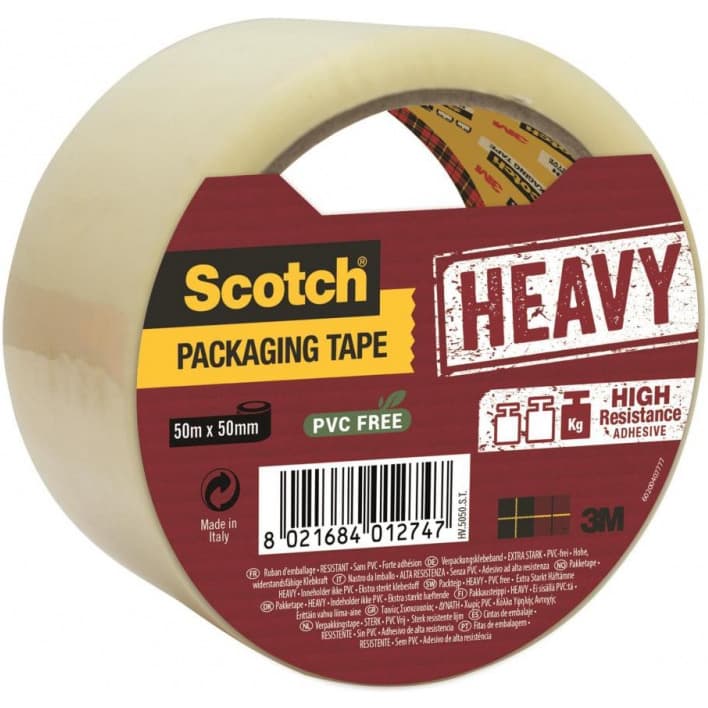 Taśma pakowa bardzo mocna HEAVY SCOTCH 50mm x 50m transparentna HV.5050.S.T UU005259682