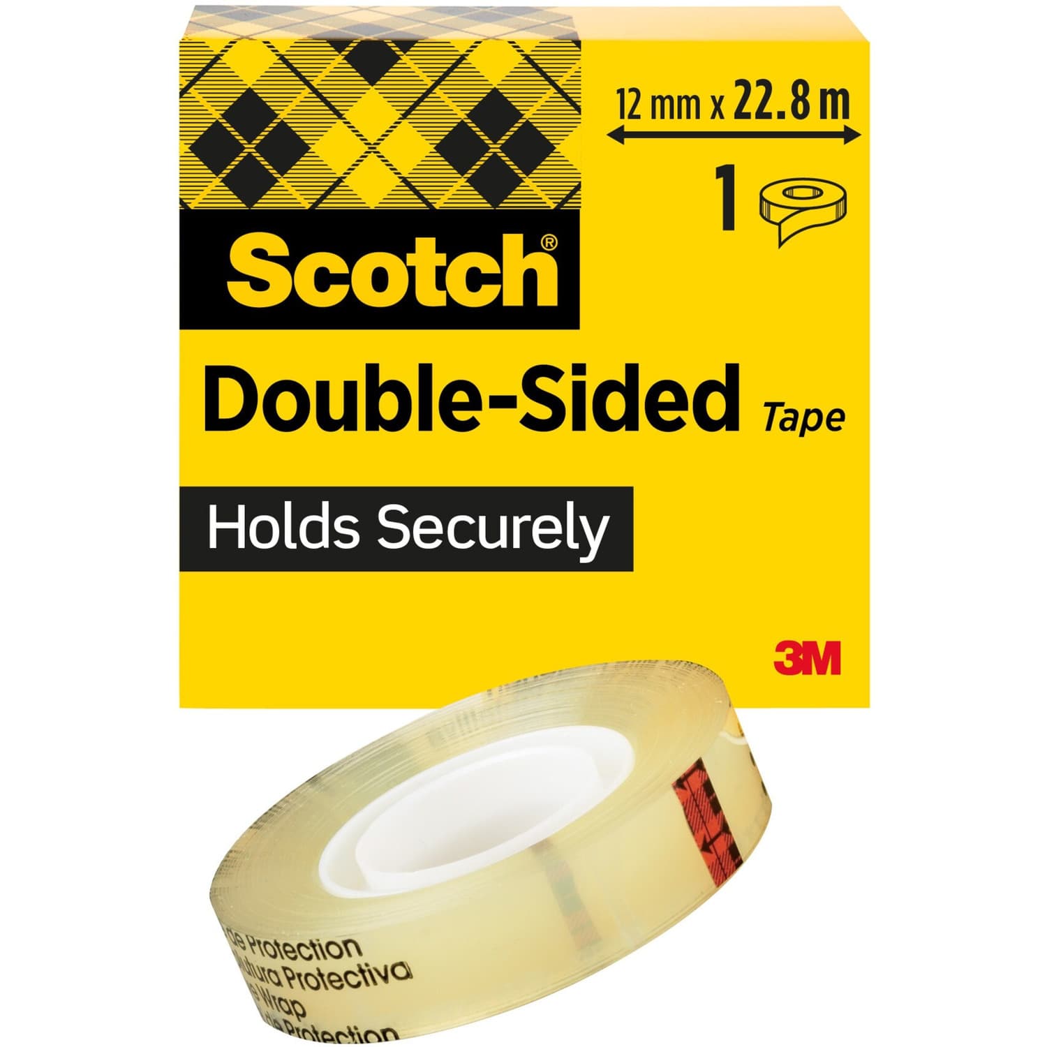 Taśma klejąca 665 dwustronnie klejąca, w pudełku, 12,7mm x 22,8m SCOTCH 70007027314 3M