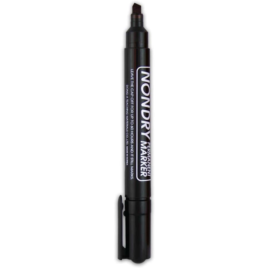 Marker DONG-A permanentny ścięty czarny TT5731