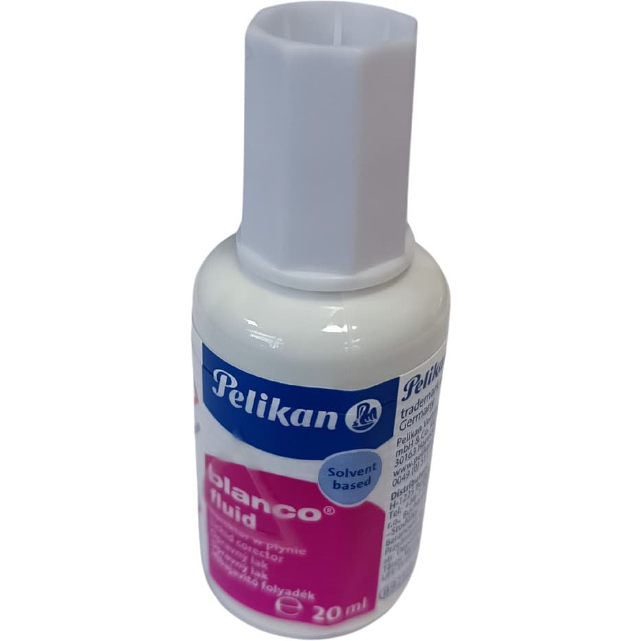 Korektor w pędzelku BLANCO FLUID 20ml z rozpuszczalnikiem 300001132 PELIKAN