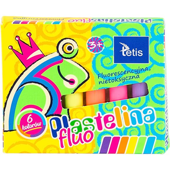 Plastelina FLUO 6kol.15g KP002-A TETIS